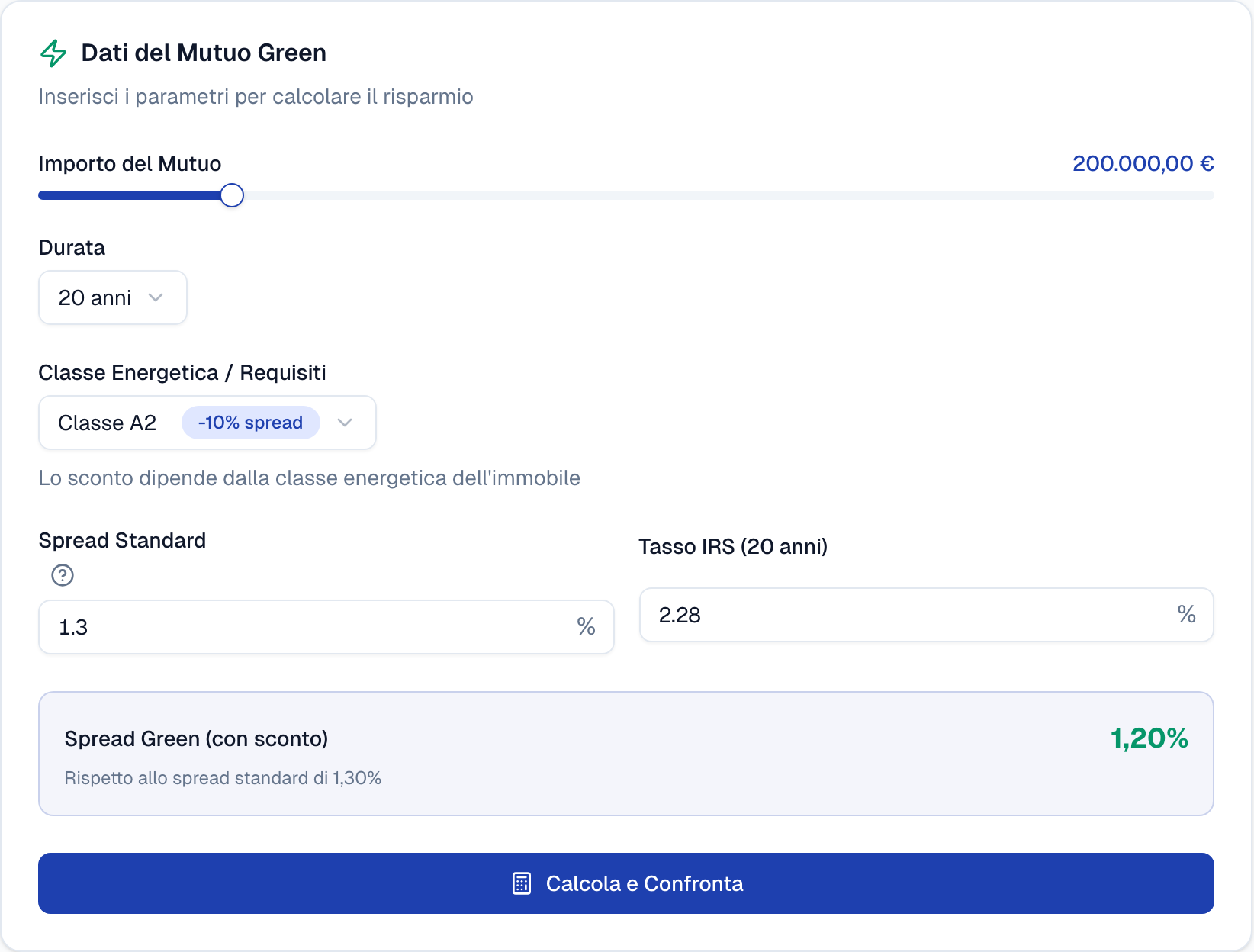Interfaccia del calcolatore - inserimento dati